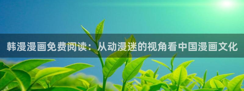 韩漫漫画免费观看全集：韩漫漫画免费阅读：从动漫迷的视角看中国漫画文化